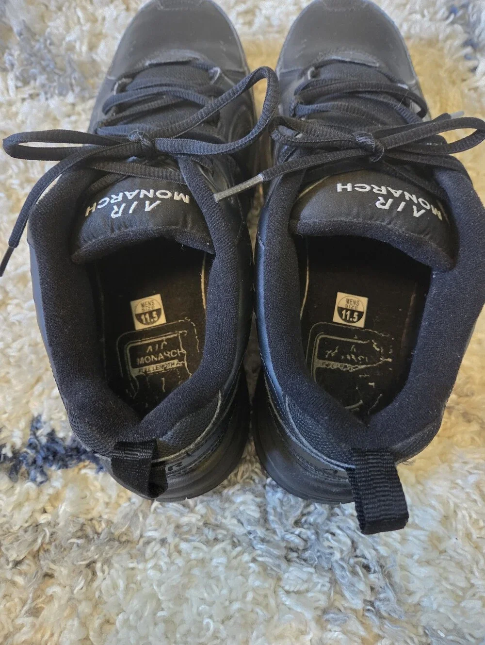 Nike Men's Air Monarch IV Training shoes Triple Black Size 11.5